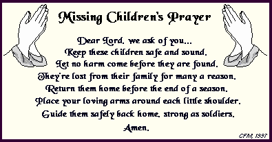 Missing Child's Prayer